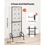 3 Packs Grid Wall Panels, 600 x 1640mm Wire Grid Panels Display Rack, Movable Art Display Shelf with Wheels and 30 Hooks, Black Carbon Steel Gridwall for Craft Show, Decor, Storage, Notice Board Image 5