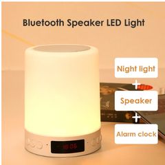 BRAND NEW Portable Night Light Bluetooth Speaker Wireless Player Touch Pat Light Speaker Colorful LED Night Light Bedside Table Lamp Gifts