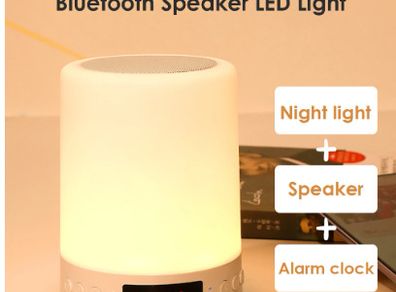 BRAND NEW Portable Night Light Bluetooth Speaker Wireless Player Touch Pat Light Speaker Colorful LED Night Light Bedside Table Lamp Gifts