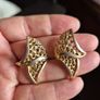 Vintage Gold Tone Earrings Image 3