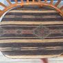 Vintage Rattan Telephone Chair / Gossip Chair with Glass Side Table Image 3
