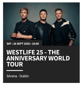 Westlife Saturday 26th September