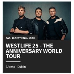 Westlife Saturday 26th September