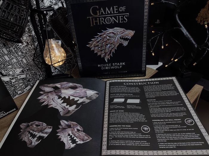 Game of Thrones ! House Stark Direwolf ! 3D Mask & Wall Mount ! 2017 ! by Heritage Of Scotland !