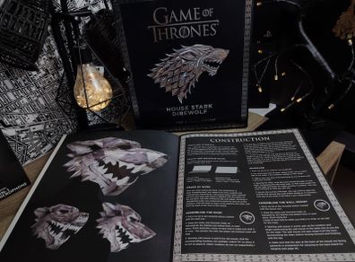 Game of Thrones ! House Stark Direwolf ! 3D Mask & Wall Mount ! 2017 ! by Heritage Of Scotland !