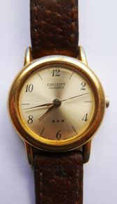 Vintage Orient Quartz Watch, Gold Plated women's watch