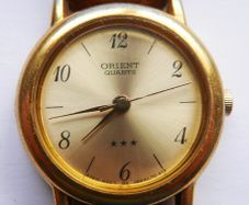 Vintage Orient Quartz Watch, Gold Plated women's watch