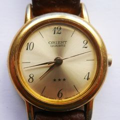 Vintage Orient Quartz Watch, Gold Plated women's watch