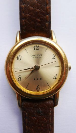 Vintage Orient Quartz Watch, Gold Plated women's watch