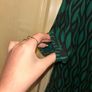 Green and black printed mini dress Image 4