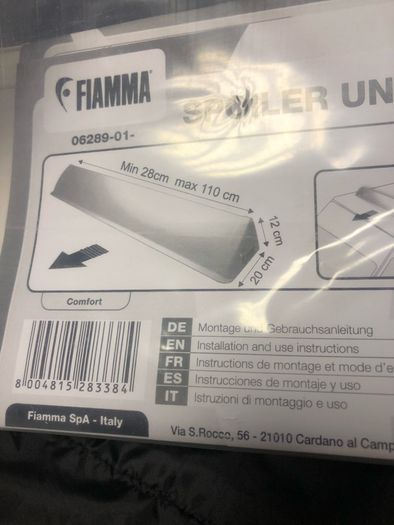 Fiamma Universal Roof Spoiler