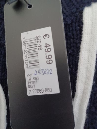 Twist brand navy and cream jumper