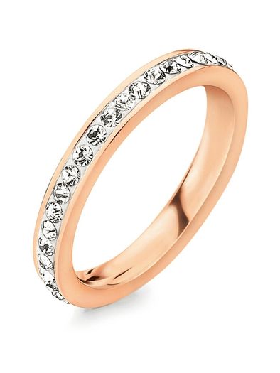 Folli Follie Crystal Rose Gold White Ring