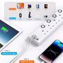 Extension Lead with USB Slots(2 USB C), HANYCONY 4 Way Plug Extension Socket with Individual Switches, 1.8M Extension Cable, Wall Mount Extension Cord, Desk Power Strip for Bedroom Office Accessories Image 3