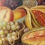 Oil on Canvas featuring Fruit and Butterflies Image 3