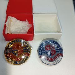 Vintage ASA Personal Survival Bronze/silver Standard Pin Badges x2 | Original Boxed e/c 1970s