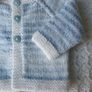 Hand Knit Baby Cardigan & Hat: Newborn Image 3
