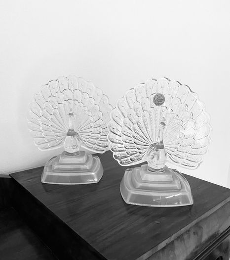 Vintage Crystal Peacocks x 2