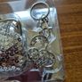 Vintage Set Sequin Silver Purse & Keychain Image 5