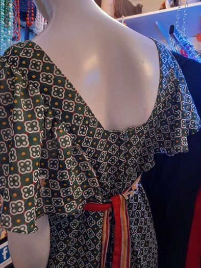 1970s David Silverman Bohemian Hippie Dress