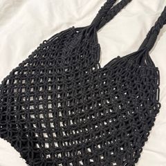 Black Knit Shopper Bag!