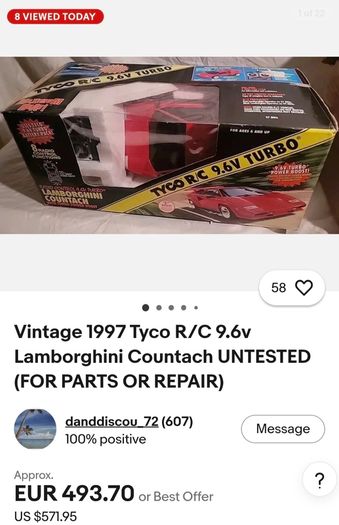 Tyco R/c turbo red lamborghini