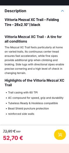 Vittoria Gravel Tyres - 26 X 2.10"