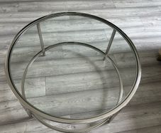 Glass round table