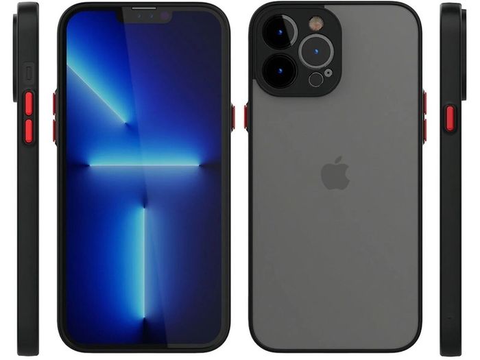 Smoke Silicone Case For iPhone 14 PRO Cover with Camera Protector