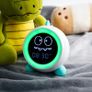 Children's Alarm Clock, Children's Sleep Trainer with Night Lights, Sound Machine, Alarm Clock with Alarm Time for Toddlers (Green) Image 2