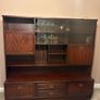 Vintage Mid-Century Dark Wood Display Cabinet / Drinks Cabinet Image 3