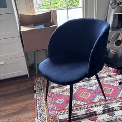 Blue velvet chair