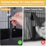 Rabbit Run, Hamster Playpen with Waterproof Bottom Liner, Small Animal Cage for Guinea Pig, Turtle, Hedgehog,Kitten Gerbil, Pet Fence for Indoor and Outdoor (Black with Cover) Image 7