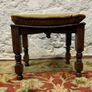 Vintage oak framed footstool with tapestry cushion. Image 4