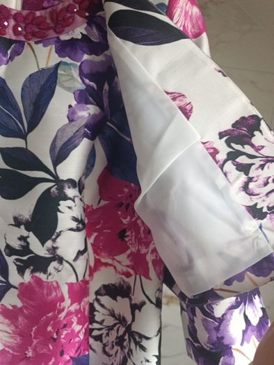 Gerard 2 piece wedding guest suit occasion dress + bolero jacket 16 L floral
