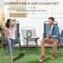 Three-Piece Garden Seat Set, with Glass-Top Table - Dark Grey Image 5