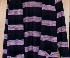 Ladies Black&Pink Striped Cardigan by Fransa