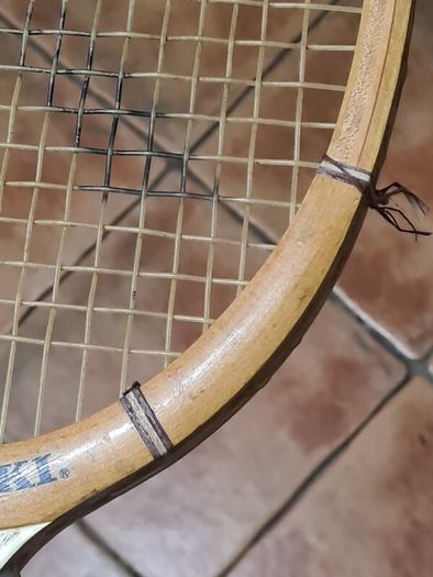 Vintage Kawasaki M4 Victor Amaya Tennis Racket  Wooden Racquet Made In Japan