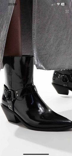 Ankle boots patent black ASOS