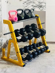Dumbbells Kettlebels With Stand