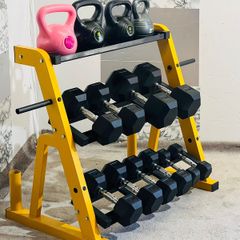 Dumbbells Kettlebels With Stand