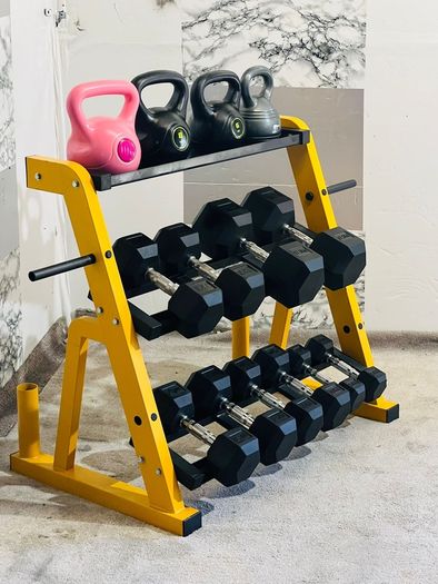 Dumbbells Kettlebels With Stand