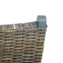 Relaxing Chair Grey Natural Kubu Rattan and Solid Mahogany Wood Image 5