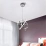 Modern Living Room LED Pendant Lights,Creative Adjustable Kitchen Light Fixture,26W Globe Chrome Ceiling Chandelier for Dining Room,Bedroom Image 2