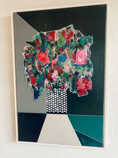 Large Original Floral Painting Contemporary Art Modern Irish abstract art Framed