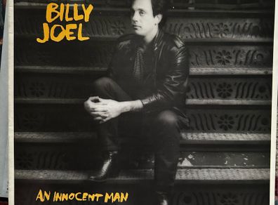 Billy Joel. Original 1983 release of An innocent man. Vinyl outer sleeve and inner lyrics sleeve in vg + condition