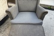 ikea armchair and footstool