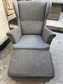 ikea armchair and footstool