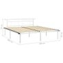 Bed Frame White Metal 200x200 cm Image 6