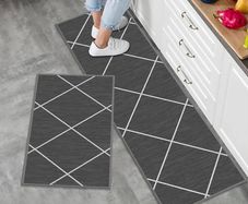 NEW SALE |  2 Pieces Non Slip Kitchen Mat Kitchen Rug Set, Washable Modern Mats and Rugs for Hallway, Dining Room and Entryway, 40x60cm + 40x120cm